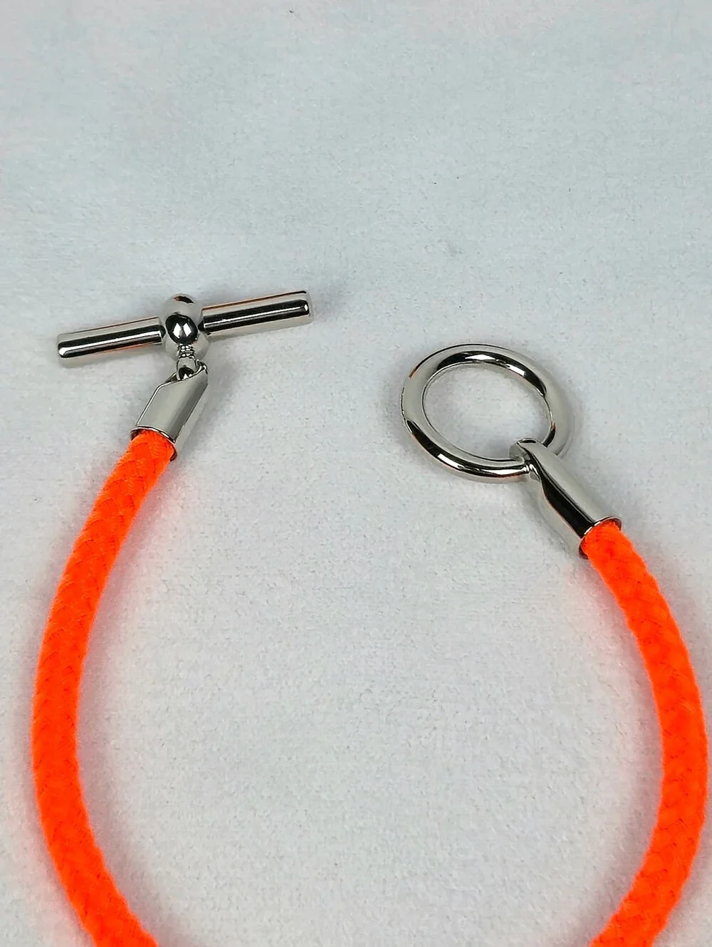 Hermès Unisex Glenan Bracelet T5 XL Tangerine Orange 7.25